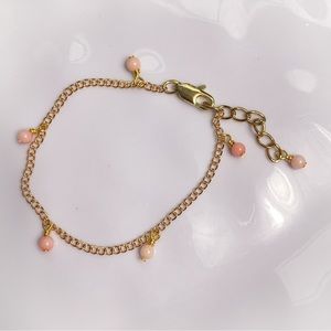 Pink Gemstone Adjustable Bracelet